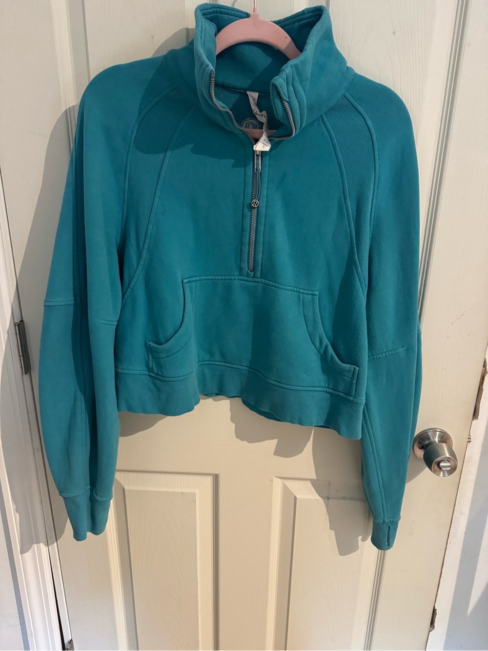 Lululemon Scuba Oversized Funnel Neck XS/S Blue Fleece Pullover Yoga Athleisure